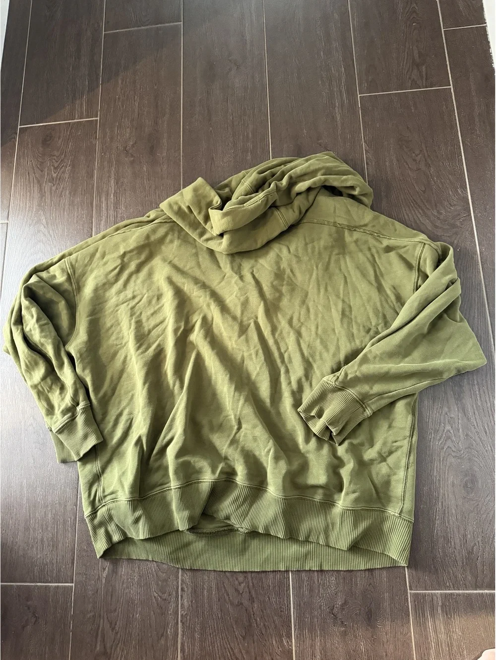 We the free oversized slouchy olive green pullover hoodie XL - Picture 2 of 4